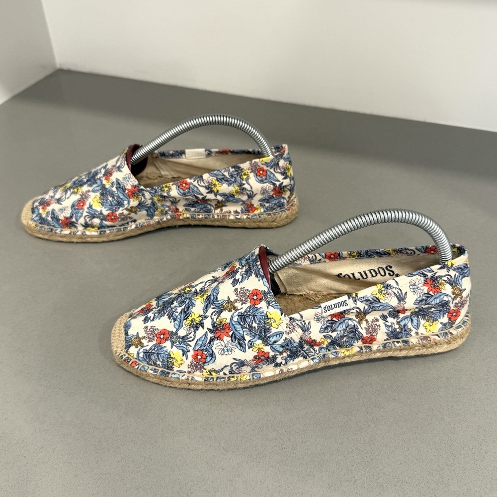 Soludos Espadrilles Womens 40/10 Floral Beachy Coastal Resort Travel Prairie